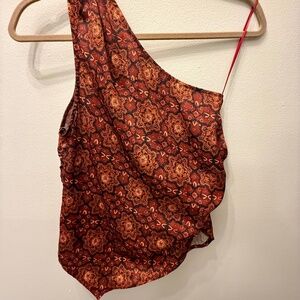 Free People One Shoulder Scarf Top